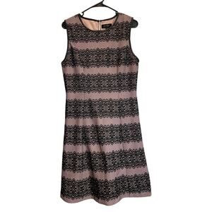 Jessica Simpson black  lace mauve pink dress 10 ladies